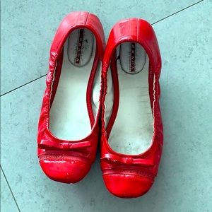 Prada red flats